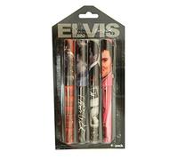 Midsouth Products Elvis Presley Pen Set - 4-Pack of Collectible Ballpoint Pens Featuring Iconic Elvis Photos - Officially Licensed