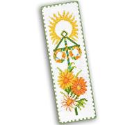 Midsummer Counted Cross Stitch Bookmark Kit - Midsommar DIY Hand Embroidery Set for Adults