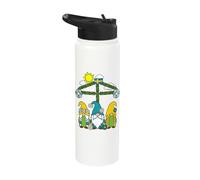 Midsummer Gnomes Paganism Midsommar Festival Litha Blessings Stainless Steel Insulated Water Bottle
