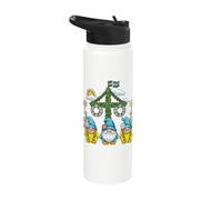 Midsummer Gnomes Paganism Midsommar Festival Pagan Summer Stainless Steel Insulated Water Bottle