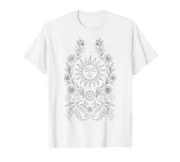 Midsummer Sun DIY Coloring Design Litha Pagan Tattoo Style T-Shirt