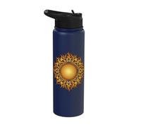 Midsummer Sun Wicca Wiccan Paganism Midsommar Festival Stainless Steel Insulated Water Bottle