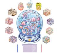 Midukit 12 Sets 3D Scene Stickers for Kids, DIY Sticker Therapy 3D Scenes, Cute House Stickers Relief Stress Pass The Time, Holiday Gifts for Woman Girl