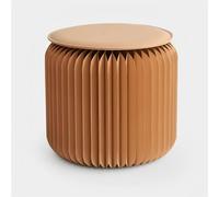 MIDUOLAI Almond,44cm,Modern Stools Paper Portable, Folding Kraft Paper Stools, Chairs Light Weight, Flexible Paper Collapsible Chairs, Round Paper Seat Ideal for School, Kitchen, Living