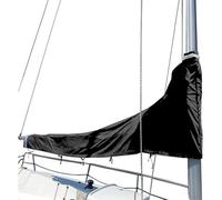 MIDUOLAI Black 420D,12--13ft,Waterproof Mainsail Boom Cover, Heavy Duty Sailboat Mainsail Cover, Outdoor Windproof Waterproof Sailboat Cover, UV Protection Cover for Boat Sail Boom