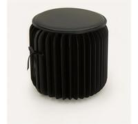 MIDUOLAI Black,44cm,Modern Stools Paper Portable, Folding Kraft Paper Stools, Chairs Light Weight, Flexible Paper Collapsible Chairs, Round Paper Seat Ideal for School, Kitchen, Living