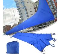 MIDUOLAI Blue 210D,12--13ft,Mainsail Boom Cover, Thicken Oxford Fabric Boat Cover, Outdoor Windproof Waterproof Sailboat Cover, Anti-UV Anti-Scratch Sailboat Sunshade Sail Stack Packs