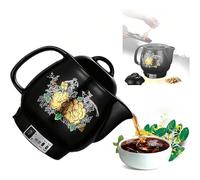 MIDUOLAI Electric Chinese Medicine Pot, Automatic Herbal Medicine Cooker, Multifunctional Decoction Pot, for Tea, Soup, Herbal Health,Black,3L