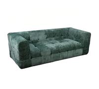MIDUOLAI Green,Sofa Loveseat, Upholstered Deep Seat Fluffy Sofa, No Assembly Required 2 Seating Floor Couch for Living Room, Bedroom, Small Space, Apartment