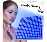 MIDUOLAI Home Tanning Lamp,45W Face and Body Sunlamp with Hanging Ring Hook and Blindfold,460nm Full Blue Therapy Lamp LED Skin Tanning Light with 225pcs LEDs,A