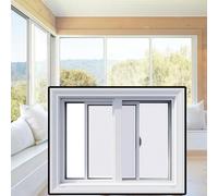 MIDUOLAI Horizontal Sliding Basement Window, Basement Replacement Windows Horizontal Sliding Window Replacement, Flush Mount Basement Slider Window with Tempered Glass & Screen,White,29x28in/74x71cm
