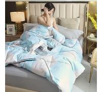 MIDUOLAI Pure Cotton Luxury Quilts, Four Seasons Duvet, Printing Duvet, Single Double King Size Duvet Insert Down Classic Quilt, Warm Comforter,D,220 * 240cm/2kg