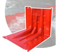 MIDUOLAI Red,20pcs,Flood Protection Board, Home Flood Barrier, Reusable L-Shaped Water Barrier, for Garages, Rivers, Basements,