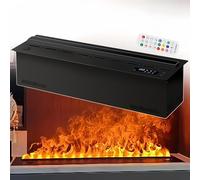 MIDUOLAI Smart 3D Water Vapor Fireplace, 3D Simulation Flame, App & Remote Control, Adjustable Flame & Mist, Automatic Water Refill, Stainless Steel Design for Any Room,APP control,150cm