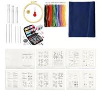 MIDUOLAI Stitch Book, Embroidery Stitch Book Kit, Creative Mini Sewing Embroidery Guide, for Sewing DIY Projects, Beginners and Embroidery Enthusiast,Book B Set2