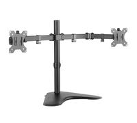 midvale 32'' double arm steel desk mount monitor stand - black