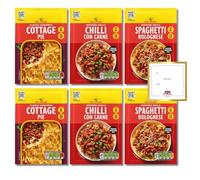 Midweek Meals Bundle of Colmans Including Spaghetti Bolognese 2x44g, Chilli Con Carne 2x50g and Cottage Pie 45g Bundled by The Great British Kitchen