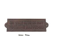 MIDWEST CRAFT HOUSE Cast Iron ON This SITE in 1897 Nothing Happened Plaque Garden Sign Man Cave