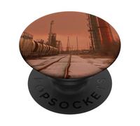 Midwest Gothic Aesthetic Rural Train Refinery Winter Vibes PopSockets Adhesive PopGrip