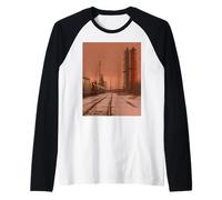 Midwest Gothic Aesthetic Rural Train Refinery Winter Vibes Raglan Baseball Tee