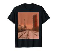 Midwest Gothic Aesthetic Rural Train Refinery Winter Vibes T-Shirt