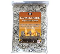 Midwest Hearth Glowing Embers - 6 oz. Bag | Rock Wool & Vermiculite Blend, Richer Textured Ember Bed, Vented & Unvented, NG & Propane Compatible, Verified Sourcing