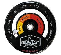 Midwest Hearth Wood Stove Thermometer - Magnetic Chimney Pipe Meter