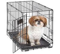 MidWest Homes for Pets 22-Inch iCrate Folding Dog Crate with Divider Panel, Leak-Proof Tray & Secure Latches - Metal Wire Kennel for XS Breeds - Portable, Durable & Easy to Assemble