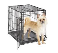 MidWest Homes for Pets 61 cm iCrate Single Door Folding Dog Crate with Divider Panel, Leak-Proof Tray & Secure Latches - Metal Wire Kennel for Small Breeds - Portable, Durable & Easy to Assemble