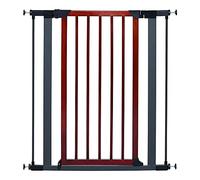 MidWest Homes for Pets Steel Pet Gate w/ Textured Graphite Frame & Decorative Wood Door, 73.66-99.06 centimeters; Decoractive Wood; 2939SG-WD