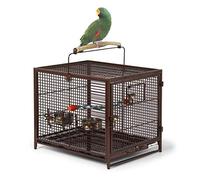 MidWest Homes for Pets Avian Adventures Poquito Avian Hotel, Travel Bird Cage 48 x 39.5 x 60 CM (18.9 x 15.56 x 23.63 Inches), Includes Perch and 2 Stainless Steel Feeding Cups, Ruby, 1705001202