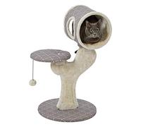MidWest Homes for Pets Cat Tree ;Salvador Cat Tree w/Built-in Sisal Cat Scratching Pad & Cat Look-Out Lounge, Mushroom/Diamond Pattern, Small Cat Tree; Model 138S-MRD