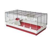Midwest Homes for Pets Deluxe Rabbit & Guinea Pig Cage, X-Large, White & Red