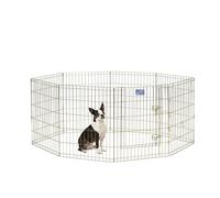 MidWest Foldable Metal Dog Exercise Pen / Pet Playpen with Door, 60.96W x 76.2H cm; Gold Zinc; 542-30