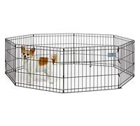 MidWest Homes for Pets Dog Exercise Pen & Playpen without a Door; 60.96 cm by 45.72 cm; Black E-Coated; 550-18