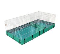MidWest Homes for Pets Guinea Habitat Guinea Pig Cage, 119.38L x 60.96W x 35.56H centimeters (47L x 24W x 14H Inches), Includes Top Panel and Divider Panel, White and Green, Model 171GHP