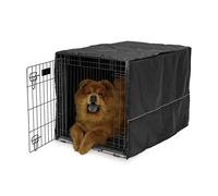 MidWest Homes for Pets Intermediate Dog Crate Cover, Black Polyester Privacy Kennel Cover Fits Most 91 cm Crates, Machine Washable, Reduces Barking & Chewing, CVR-36