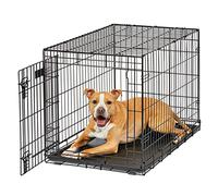 MidWest Homes for Pets Intermediate LifeStages Single Door 91 cm Folding Dog Crate, Enhanced Security, Includes Leak-Proof Pan, Divider Panel, Handle, Rubber Feet