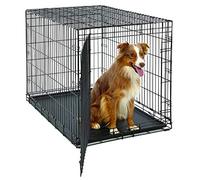 MidWest Homes for Pets Large LifeStages Single Door 106 cm Folding Dog Crate, Enhanced Security, Includes Leak-Proof Pan, Divider Panel, Handle, Rubber Feet
