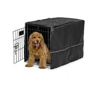 MidWest Homes for Pets Medium Dog Crate Cover, Black Polyester Privacy Kennel Cover Fits Most 76 cm Crates, Machine Washable, Reduces Barking & Chewing, CVR-30