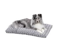 MidWest Homes for Pets Medium QuietTime Deluxe Gray Ombré Swirl Plush Pet Bed, Machine Washable, Non-Skid Bottom, Soft Crate Mat for 76 cm Crates