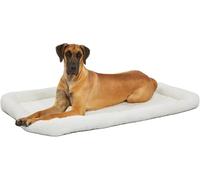 MidWest Homes for Pets QuietTime Giant Dog Bed - White Fleece Bolster, Ultra-Soft and Machine Washable, Fits 137 cm Crates and Carriers, for XXL Breed Dogs