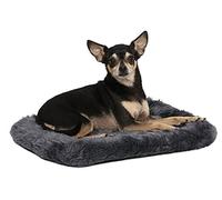 MidWest Homes for Pets QuietTime XXS Dog Bed - Gray Faux Fur Bolster, Ultra-Soft and Machine Washable, Fits 46 cm Crates and Carriers, for Small Dogs and Cats