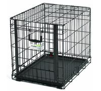 MidWest Homes for Pets Small Ovation Single Door Folding Dog Crate, 61 cm, Space-Saving Patented Up & Away Door, Leak-Proof Pan, Divider Panel, Black