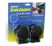MidWest Homes for Pets Universal Crate Casters, 2 count (pack of 1), Black, Model 44