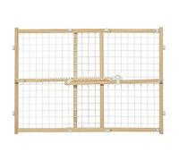 MidWest Homes for Pets Wire Mesh Pet Safety Gate, Dog Gate Expands From 68.6 - 105.4cm Wide, 61cm Tall, Wood, Powder Coated Wire