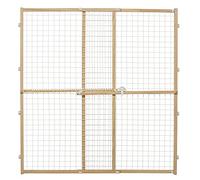 MidWest Homes for Pets Wire Mesh Pet Safety Gate, 111.76 Inches Tall & Expands 73.66-127 centimeters Wide, Large; Wood; 2944WWM-2