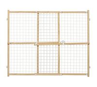 MidWest Homes for Pets Wire Mesh Pet Safety Gate, Dog Gate Expands From 73.6 - 127cm Wide, 81.3cm Tall, Wood, Powder Coated Wire
