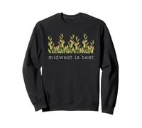 Midwest is Best Corn Field Wisconsin Funny Cute Pun Rhyme Sweatshirt