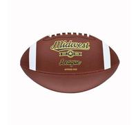 Midwest League American Football, Textured Grip | Weather-resistant PVC leather training ball with reliable air retention for passing, catching and kicking practice
